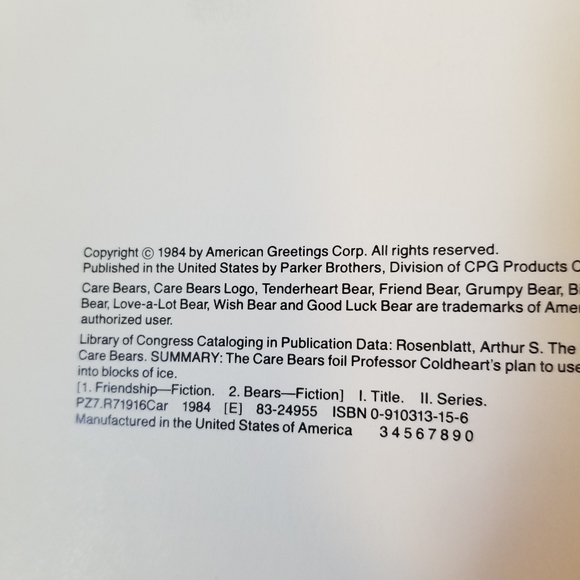 1984 Vintage Care Bears Childrens Book - Picture 5 of 9